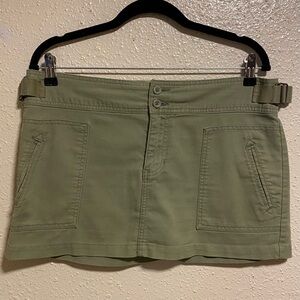Y2K Summer 2004 Old Navy Olive Denim Low Rise Mini Skirt sz 8